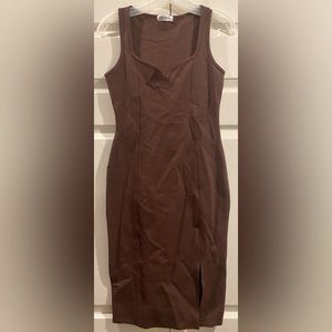 NWTs! Women's Popular 21 Brown Bodycon Mini Dress Medium